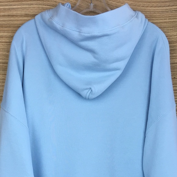 Le Pere "Domo" Hearts Hoodie Men's Size Medium Blue Oversized Hooded Pullover M - Picture 5 of 10